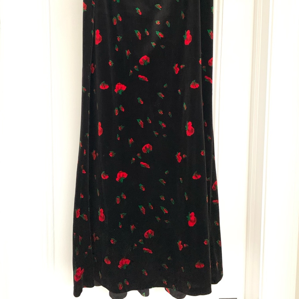 Betsy Johnson ~Vintage~ Maxi Velvet Rose Skirt